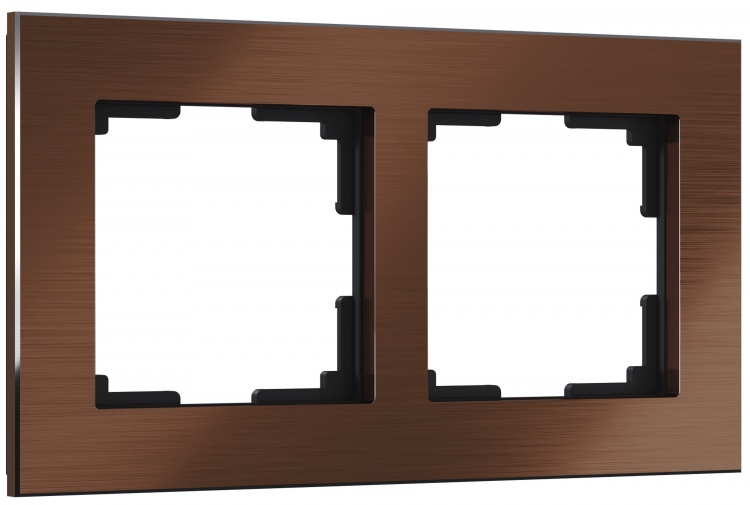 Рамка на 2 поста Werkel WL11-Frame-02 Aluminium (коричневый алюминий) - купить в Туле
