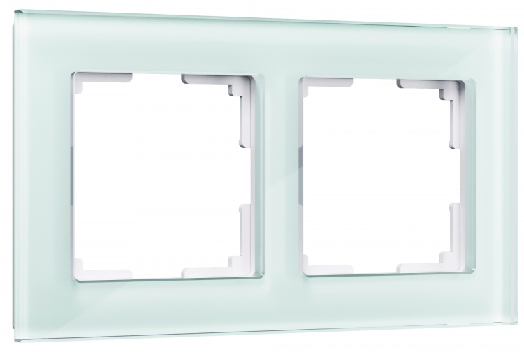 Рамка на 2 поста Werkel WL01-Frame-02 Favorit (натуральное стекло) - купить в Туле