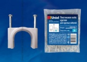 Пластиковые скобы Uniel UCC-R30 White 100 POLYBAG - купить в Туле