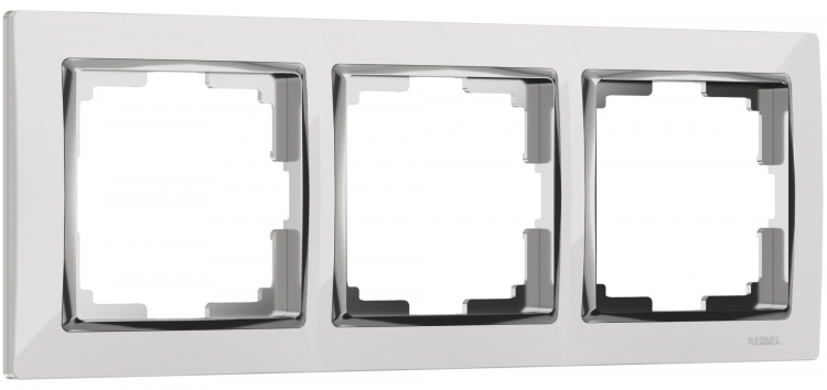 Рамка на 3 поста Werkel WL03-Frame-03 Snabb (белый/хром) - купить в Туле