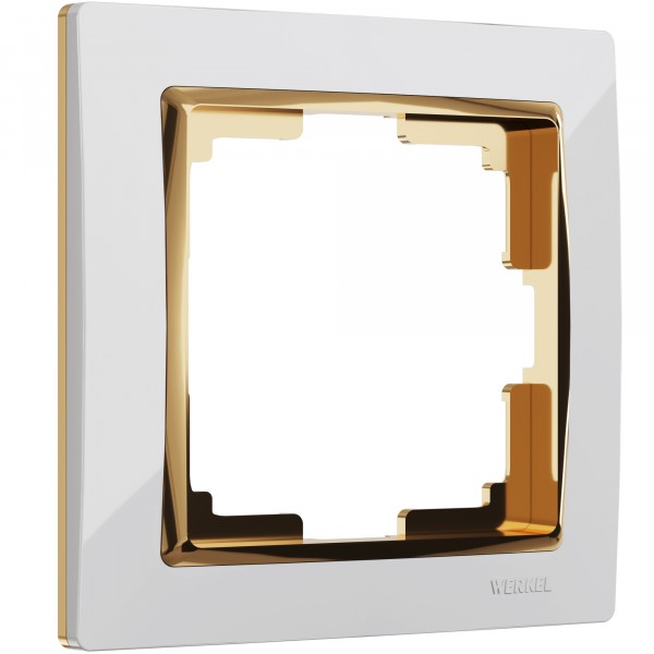 Рамка на 1 пост Werkel WL03-Frame-01-white-GD Snabb (белый/золото) - купить в Туле