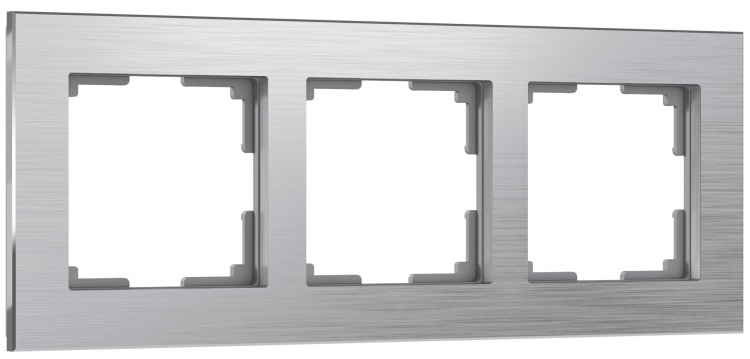 Рамка на 3 поста Werkel WL11-Frame-03 Aluminium (алюминий) - купить в Туле
