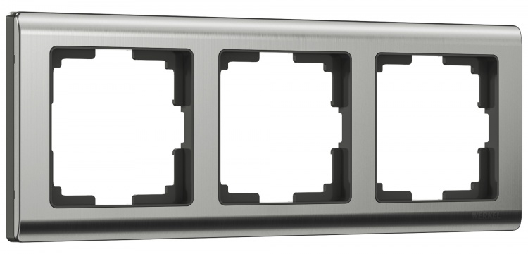 Рамка на 3 поста Werkel WL02-Frame-03 Metallic (глянцевый никель) - купить в Туле