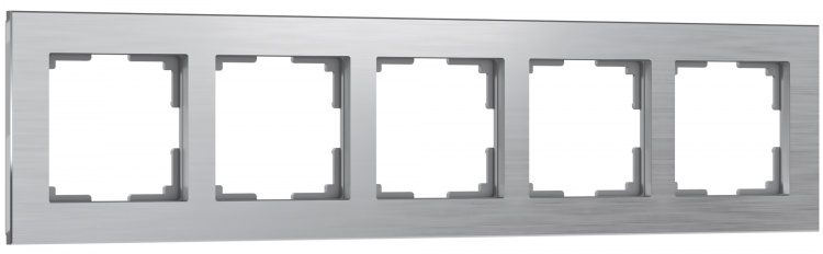 Рамка на 5 постов Werkel WL11-Frame-05 Aluminium (алюминий) - купить в Туле