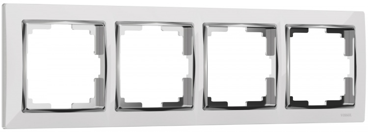 Рамка на 4 поста Werkel WL03-Frame-04м (белый/хром) - купить в Туле