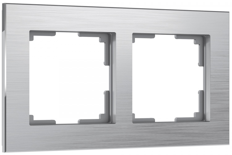 Рамка на 2 поста Werkel WL11-Frame-02 Aluminium (алюминий) - купить в Туле