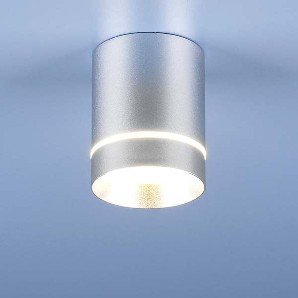 Накладной потолочный светодиодный светильник DLR021 9W 4200K хром матовый с гарантией 