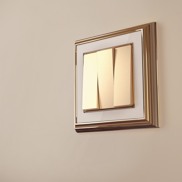 Рамка на 1 пост Werkel WL17-Frame-01 Palacio (золото / белый) - купить в Туле